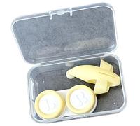 Contenitore compatto per lenti con pinzette per rimuovere le lenti, per tenere gli occhiali al sicuro e puliti, per uso quotidiano, kit compatto da indossare, Giallo