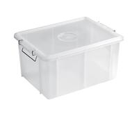 Cassetta Box Con Coperchio 35x25x20 Trasparente Giganplast