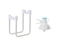 Contenitore con Culla Compatto, Bianco, Ugello Piatto | Inclinato, Supporto per contenitore Capovolto, Alta Capacità di Carico,
