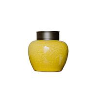 Contenitore Contenitore for il tè in ceramica in stile cinese vintage con doppi coperchi ermetici e smalto orientale a forma di nuvola di drago di buon auspicio, barattoli for la conservazione del tè