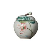 Contenitore Contenitore for il tè in ceramica sigillato e dipinto a mano, piccolo e portatile, contenitore for il tè da viaggio per la conservazione degli alimenti(Multi-colored)