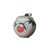 Contenitore Contenitore for il tè in ceramica sigillato e dipinto a mano, piccolo e portatile, contenitore for il tè da viaggio per la conservazione degli alimenti(Red)