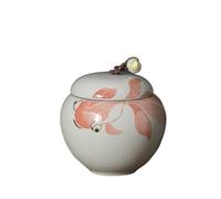 Contenitore Contenitore for il tè in ceramica sigillato e dipinto a mano, piccolo e portatile, contenitore for il tè da viaggio per la conservazione degli alimenti(Pink)