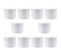 Contenitore Cosmetico per Crema 20ml in Pp Bianco, 10 Pezzi | Ricaricabile e Leggero, Formato da Viaggio, per Crema Viso e Uso in Trasferta