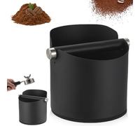 Contenitore da 600 ml per portafiltro, in acciaio inox per smaltire facilmente il set di caffè umido per macchina da caffè espresso (nero)