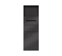 Contenitore da bagno da incasso in acciaio inox con bidone della spazzatura, design a doppio ripiano, per casa e hotel, disponibile in bianco (67 x 30 x 14 cm) e nero (86 x 30 x 14 cm)