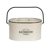 Contenitore da bagno ovale con maniglia Uri beige Beige