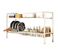 Contenitore da bagno sotto il lavandino, organizer espandibile sotto il lavandino, doppio strato, espandibile, robusto rack per piatti, pentole, padelle, armadi, guardaroba