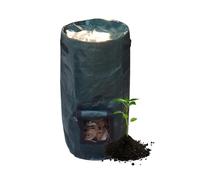 Contenitore da giardinaggio con coperchio con cerniera, borsa per fermentazione con manici per compostaggio, collettore di rifiuti, resistente all'usura