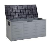 Contenitore da giardino 112x50 cm in plastica con rotelle Grigio Locarno