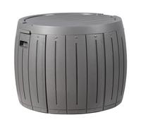 Contenitore da giardino in plastica con rotelle Grigio 56 cm Prinos