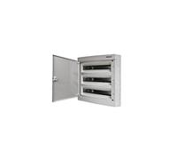 Contenitore da incasso in plastica 3x18 IP40 porta bianco, N+PE