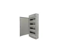 Contenitore da incasso in plastica 4x12 IP40 porta bianco N+PE