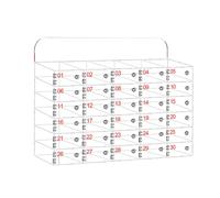 Contenitore da parete in acrilico trasparente per cellulari, design con serratura a chiave, 5 slot per classe, ufficio, scuola, soluzione di archiviazione sicura, 30 slot in totale