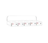 Contenitore da parete in acrilico trasparente per telefoni cellulari, design con serratura a chiave, 5 slot per aula e ufficio, soluzione di archiviazione sicura per uso scolastico