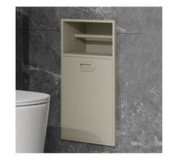 Contenitore da parete per bagno in acciaio inox con cestino integrato - elegante ripiano per una gestione efficiente dello spazio