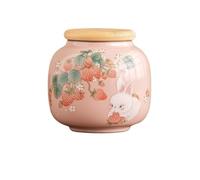 Contenitore da tè Teiere sfuse per la casa Barattoli da cucina Barattoli in ceramica con coperchi Piccoli vasetti chiusi Teiere Vasi vuoti Barattoli per il tè (B-200ml)