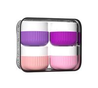 Contenitore Da Viaggio Per Articoli Da Bagno In Silicone Occhiali Con Sacchetto Chiaro Accessori Da Viaggio Per Cosmetico Crema Del Viso Mani Dosi Essenziali Con Coperchio