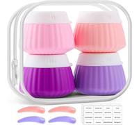 Contenitore da viaggio per articoli da toeletta, occhiali di crema al silicone, deliziosi contenitori di plastica con coperchio di stoccaggio creme per il viso