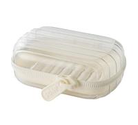 Contenitore da viaggio per sapone, a prova di perdite, con cerniera, contenitore per sapone da viaggio, vassoio drenante a doppio strato, con coperchio, per palestra, bagno, doccia all'aperto