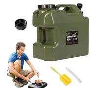 Contenitore d'acqua con rubinetto, contenitore d'acqua da 4,8 galloni con beccuccio, secchio con rubinetto di controllo, serbatoio multifunzione per bevande verdi in PE, accessori da campeggio