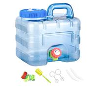 Contenitore d'acqua da campeggio con rubinetto, 7,5 l, per campeggio, pesca, escursionismo, tour in auto, bollitore di emergenza