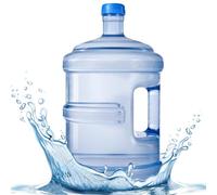 Contenitore d'acqua in plastica spessa 5/7,5 litri, con tappi a vite e manico integrato, riutilizzabile, senza BPA, per campeggio, escursionismo, uso esterno (5 L)