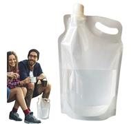 Contenitore d'acqua pieghevole da 2 l, borsa per l'acqua da escursionismo, borsa riutilizzabile per bevande, serbatoio da viaggio sportivo, soluzione di idratazione leggera da viaggio, conservazione