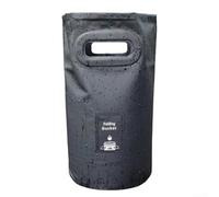 Contenitore d'acqua pieghevole per esterni, per campeggio, pesca, picnic, viaggi, lavaggio auto e pulizia della casa, struttura in PVC con manico resistente (20 l, nero)