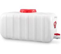 Contenitore dell'Acqua Secchi di Plastica per Uso Alimentare 25l / 50l / 100l / 150l / 200l Contenitore per L'acqua Stoccaggio Portatile dell'Acqua con Rubinetto, Secchio Perfetto P, White, 150L