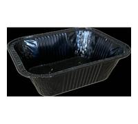 CONTENITORE DI ALLUMINIO 4 PORZ. LACCATO NERO CONF. DA 50