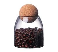 Contenitore di cartone di vetro da 500ml/ 16,7 oz per la conservazione di alimenti a sfera di sughero - contenitore vuoto in vetro trasparente per alimenti da cucina organizzatore di alimenti
