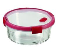 Keter Cook contenitore di vetro, Trasparente/Rosso, 20 x 20 x 8 cm, Set 4 Pezzi