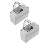 Contenitore di distribuzione dell'alimentazione OUNONA per guida DIN, bianco, in ABS, PC (2 pezzi)