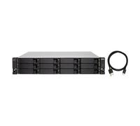 Contenitore di estensione Nas Qnap Tl-r1200c-rp 12 alloggiamenti 2u - 144 Tb di spazio di archiviazione scalabile, connessioni Sfp da 10 GBE, dischi sostituibili a caldo - Ideale per le PMI.