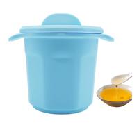 Contenitore di grasso in silicone - Risparmio di olio con coperchio e maniglia, deposito di grassi portatili può per la cucina, la lavastoviglie in modo sicuro, un barattolo di filtro dell'olio