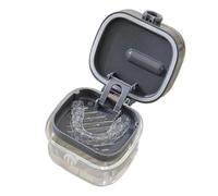 Contenitore Di Immersione Di Protesi Posteria- 9.2x7.1x9.6cm Caso Del Supporto Della Protesi Per Immergere | Set Di Alloggiamento Del Supporto Della Protesi Con Scatola Di Immagazzinaggio H, Grigio