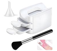 Contenitore di immersione per unghie - Vassoio a polvere portatile a doppio strato, supporto per risparmio di glitter, organizer per strumenti per manicure, accessorio per l'arte del salone