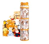 Contenitore di peluche per animali di peluche, grande capacità, trasparente, con ruote, organizer decorativo per la cameretta dei bambini, il soggiorno
