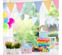 Contenitore di regalo di carta 12pcs con manico Birthday Cake Box Lollipop Tema