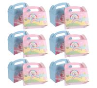 Contenitore di regalo di carta 12pcs con manico Birthday Cake Box Lollipop Tema