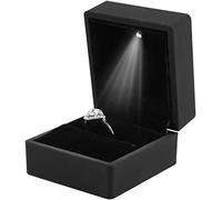 Contenitore di regalo di gioielli con luce a LED, collana bracciale anelli ciondolo display custodia di stoccaggio per la proposta di nozze fidanzamento (Squillare)