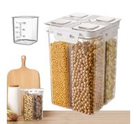 Contenitore di riso, riso e contenitore per il grano | Distributore di cereali per la casa a 4-GRID a secco - Memoria da cucina per container a grana sigillata per il ristorante domestico