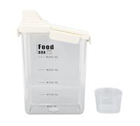 Contenitore di stoccaggio di cereali con beccuccio versabile manico ergonomico cestino in scala di coperchio sani a prova di sussulto bidone di stoccaggio del riso in plastica per (L)
