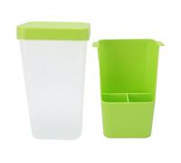 Contenitore di stoccaggio di coriandolo fresco, plastica trasparente riutilizzabile facile da pulire asparagi, prezzemolo, timo, contenitore di menta adatto per la cucina del (Green)