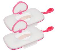 Contenitore di tergicle ricaricabili 2 pcs Dispensatore per baby salviettini 9x5in pp portatili portatili reciprocamente mantenendo la freschezza con cinghia riutilizzabile comodo porta pul