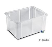 CONTENITORE DIAMANT BIANCO PER ALIMENTI SOVRAPPONIBILE LT. 100 - CM 75X44,5X39 H