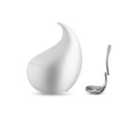 CONTENITORE E MESTOLO FORATO NUNZIATELLA ESI23 DESIGN PER SERVIRE CUCINA MODERNA