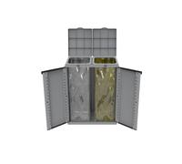 Contenitore EcoCab 2 per raccolta differenziata 68x39x88.7 cm 2 portasacco da 110 L ciascuno grigionero Terry