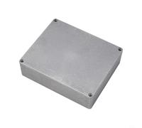 Contenitore elettrico in metallo pressofuso per alloggiamento strumenti, protezione IP54, spessore 2 mm, finitura argento (145 x 121 x 39 mm)